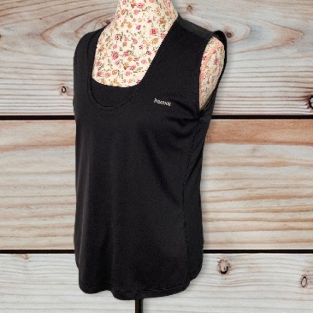 Reebok Women's Play Dry Black Tank Top Sz L